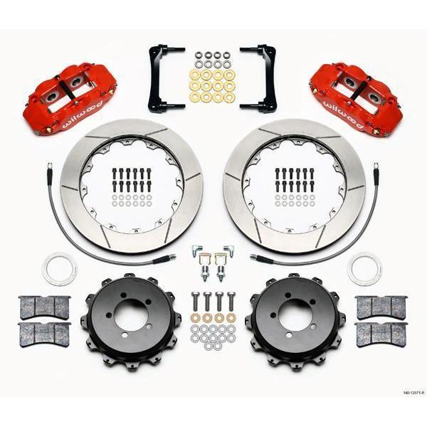 Wilwood FNSL4R Rear Red Slotted Big Brake Kit Scion FR-S 2013-2016 / Subaru BRZ 2013-2019-140-12871-R-140-12871-R-Big Brake Kits-Wilwood-JDMuscle