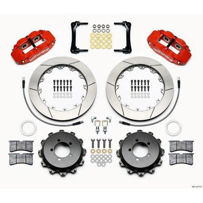 Wilwood FNSL4R Rear Red Slotted Big Brake Kit Scion FR-S 2013-2016 / Subaru BRZ 2013-2019-140-12871-R-140-12871-R-Big Brake Kits-Wilwood-JDMuscle