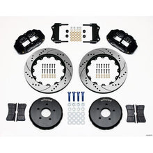 Wilwood FNSL6R Front Black Slotted & Drilled Big Brake Brake Kit 2003-2007 Infiniti G35 w/ 18-in Wheels