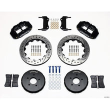 Wilwood FNSL6R Front Black Slotted & Drilled Big Brake Brake Kit 2003-2009 Nissan 350Z w/ 17-in Wheels