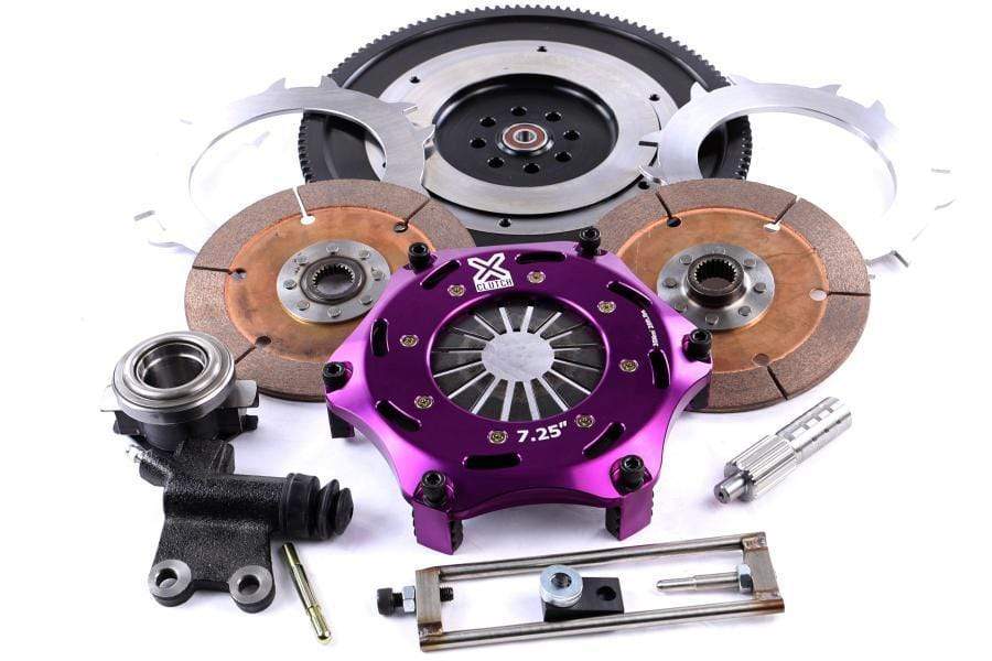 XClutch Clutch Kit 7.25 in. Twin Solid Ceramic Discs w/ Flywheel Subaru STI 2004-21 | XKSU18521-2E