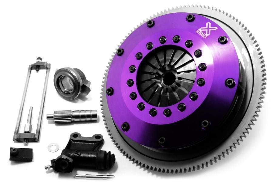 XClutch Clutch Kit 8in Twin Solid Ceramic Discs w/ Flywheel Subaru STI 2004-21 | XKSU20521-2E