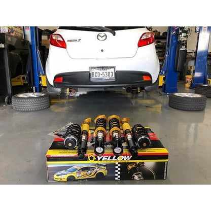 Yellow Speed Racing Dynamic Pro Sport Coilovers 2008-2013 Mazda 2 (DE)-YS01-MZ-DPS005-YS01-MZ-DPS005-Coilovers-Yellow Speed Racing-JDMuscle