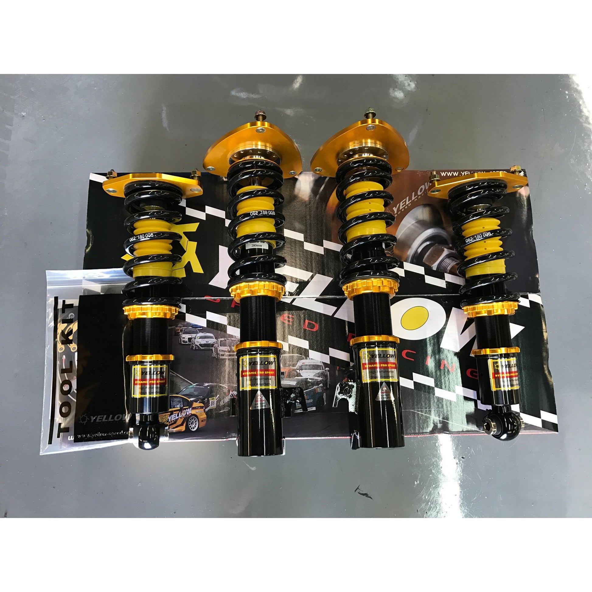 Yellow Speed Racing Dynamic Pro Sport Coilovers 2008-2014 Subaru WRX / 2008-2011 Impreza-YS01-SB-DPS010-YS01-SB-DPS010-Coilovers-Yellow Speed Racing-JDMuscle