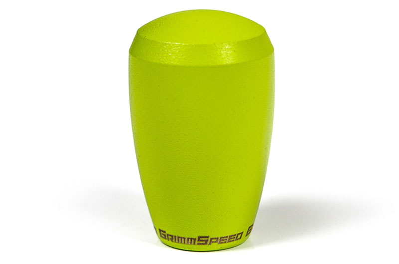 Grimmspeed Slender Stainless Steel Shift Knob w/ Neon Yellow Finish Most Subaru Models | 380004