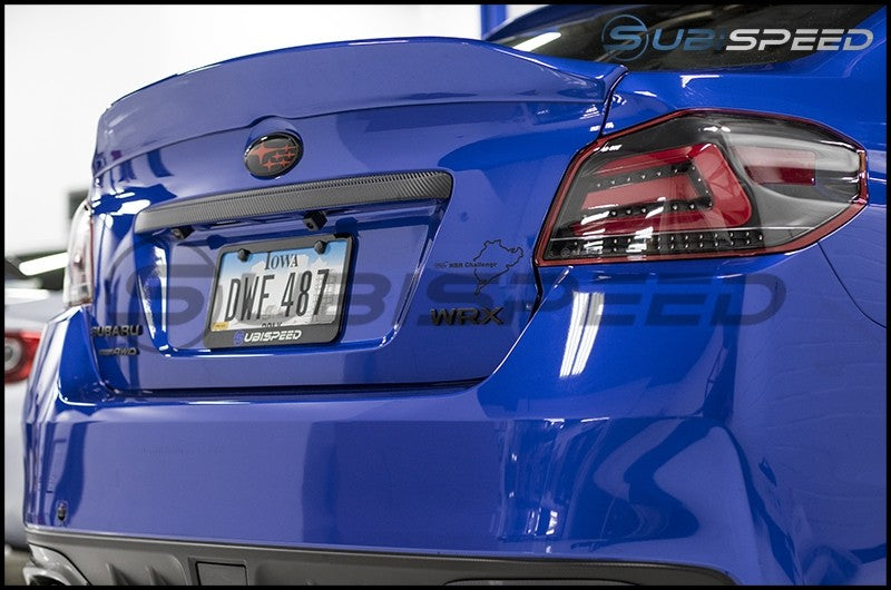 OLM HIGH POINT DUCKBILL TRUNK SPOILER WORLD RALLY BLUE 15-21 Subaru WRX & STI | A.70026.1-K7X